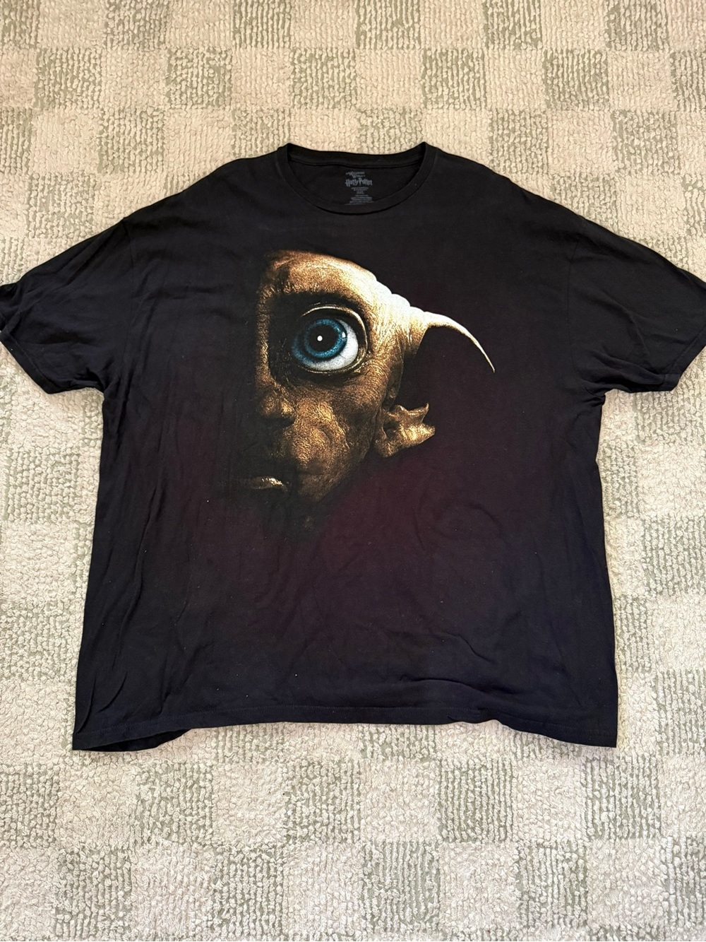 Black Short Sleeve Graphic Tee with Large Fantasy Eye Print